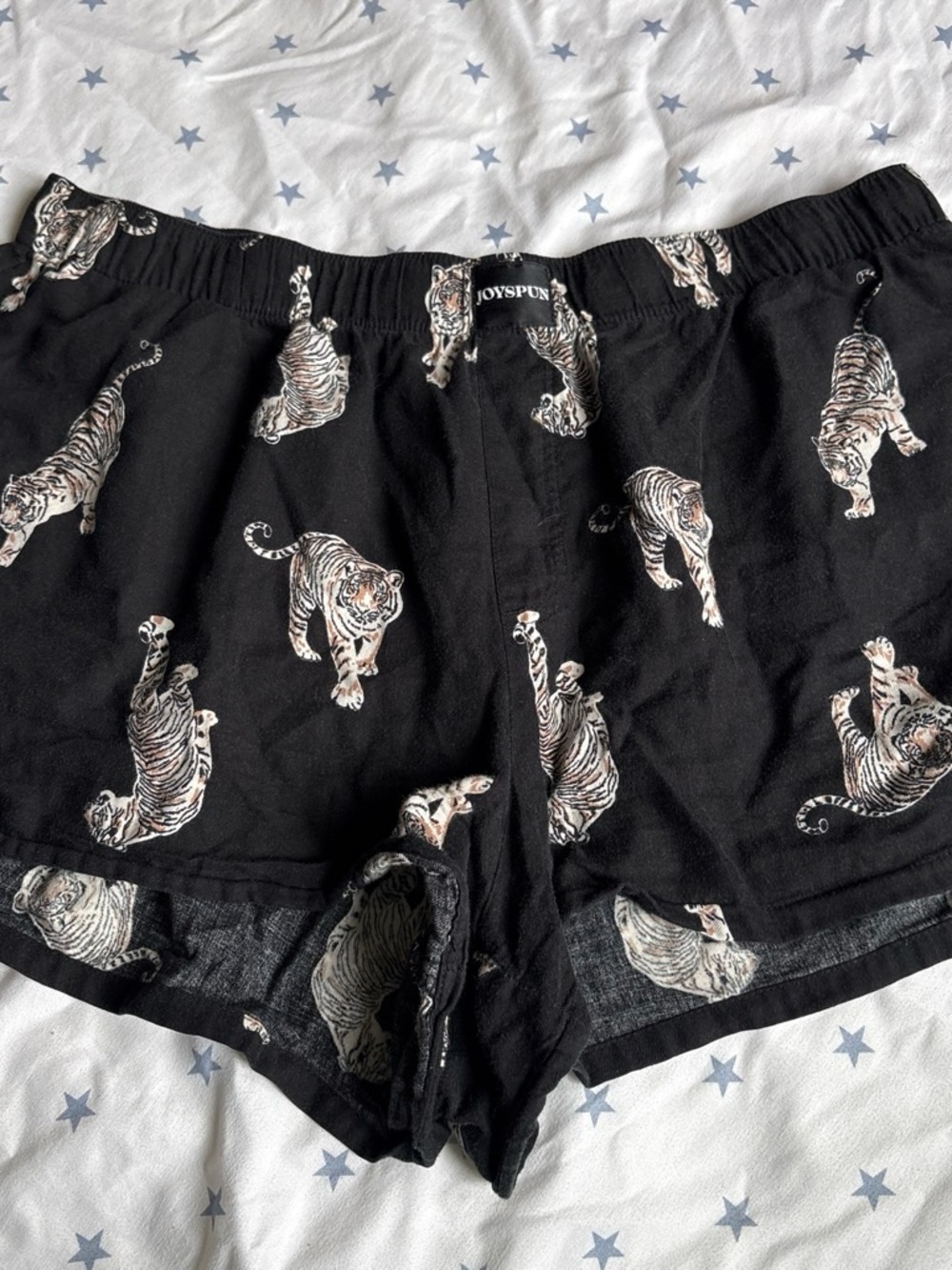 Joyspun Black Tiger Print Women's Lounge Shorts